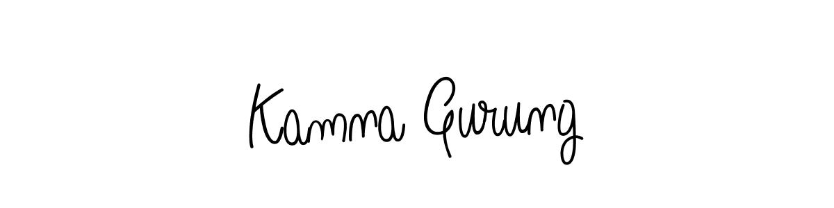 Kamna Gurung stylish signature style. Best Handwritten Sign (Angelique-Rose-font-FFP) for my name. Handwritten Signature Collection Ideas for my name Kamna Gurung. Kamna Gurung signature style 5 images and pictures png