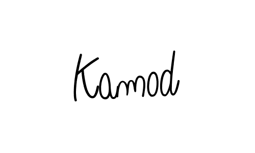 You should practise on your own different ways (Angelique-Rose-font-FFP) to write your name (Kamod) in signature. don't let someone else do it for you. Kamod signature style 5 images and pictures png