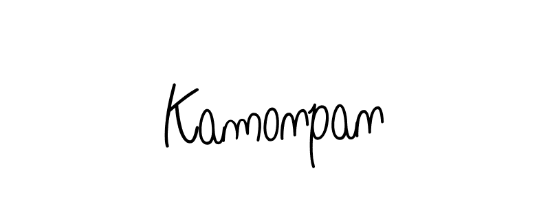Kamonpan stylish signature style. Best Handwritten Sign (Angelique-Rose-font-FFP) for my name. Handwritten Signature Collection Ideas for my name Kamonpan. Kamonpan signature style 5 images and pictures png