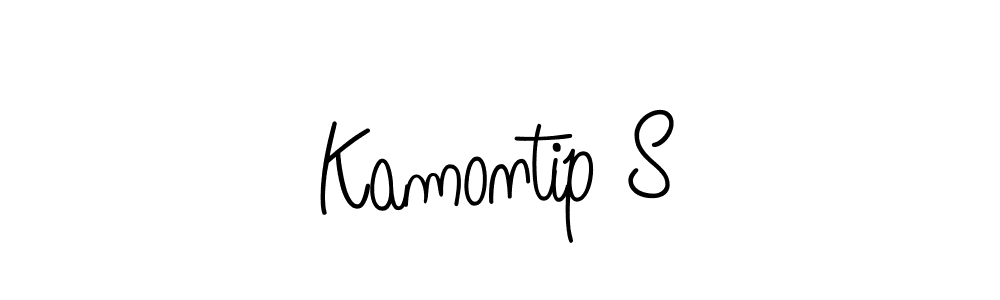 The best way (Angelique-Rose-font-FFP) to make a short signature is to pick only two or three words in your name. The name Kamontip S include a total of six letters. For converting this name. Kamontip S signature style 5 images and pictures png