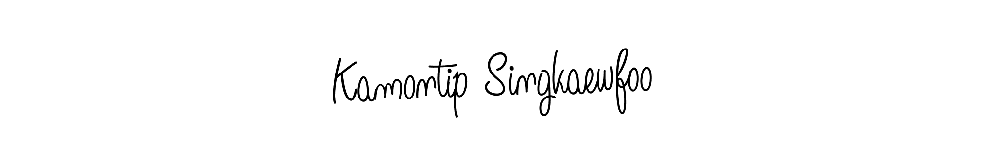 Once you've used our free online signature maker to create your best signature Angelique-Rose-font-FFP style, it's time to enjoy all of the benefits that Kamontip Singkaewfoo name signing documents. Kamontip Singkaewfoo signature style 5 images and pictures png