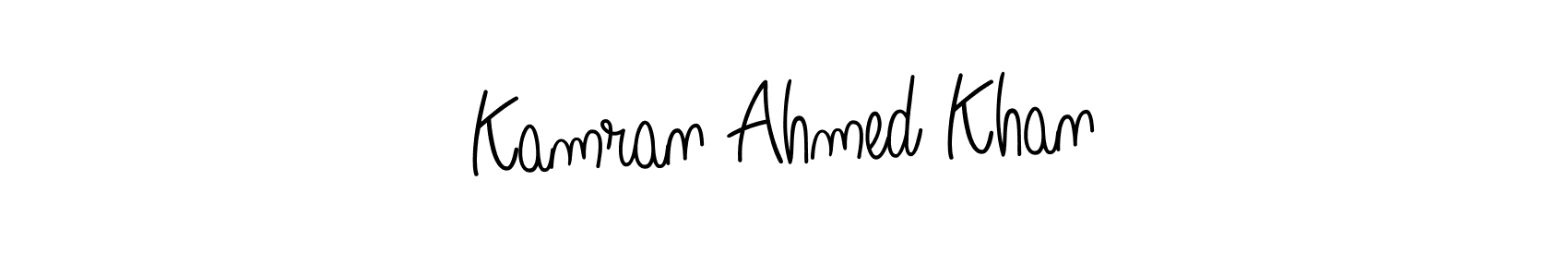 if you are searching for the best signature style for your name Kamran Ahmed Khan. so please give up your signature search. here we have designed multiple signature styles  using Angelique-Rose-font-FFP. Kamran Ahmed Khan signature style 5 images and pictures png