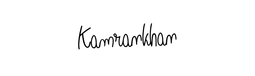 Make a beautiful signature design for name Kamrankhan. With this signature (Angelique-Rose-font-FFP) style, you can create a handwritten signature for free. Kamrankhan signature style 5 images and pictures png