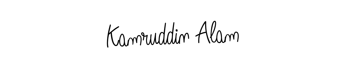 The best way (Angelique-Rose-font-FFP) to make a short signature is to pick only two or three words in your name. The name Kamruddin Alam include a total of six letters. For converting this name. Kamruddin Alam signature style 5 images and pictures png