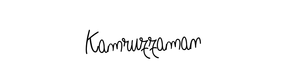 You should practise on your own different ways (Angelique-Rose-font-FFP) to write your name (Kamruzzaman) in signature. don't let someone else do it for you. Kamruzzaman signature style 5 images and pictures png