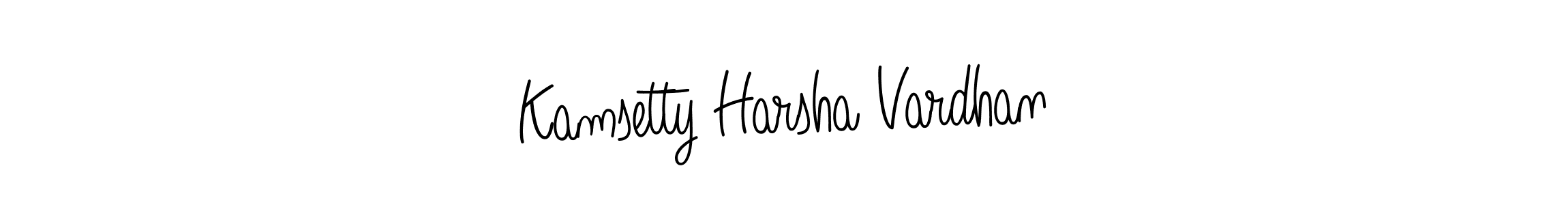 Design your own signature with our free online signature maker. With this signature software, you can create a handwritten (Angelique-Rose-font-FFP) signature for name Kamsetty Harsha Vardhan. Kamsetty Harsha Vardhan signature style 5 images and pictures png