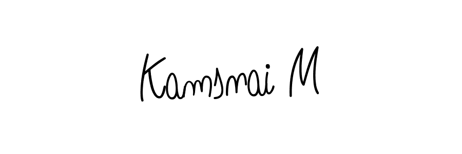 Make a beautiful signature design for name Kamsnai M. Use this online signature maker to create a handwritten signature for free. Kamsnai M signature style 5 images and pictures png