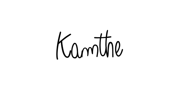 You should practise on your own different ways (Angelique-Rose-font-FFP) to write your name (Kamthe) in signature. don't let someone else do it for you. Kamthe signature style 5 images and pictures png