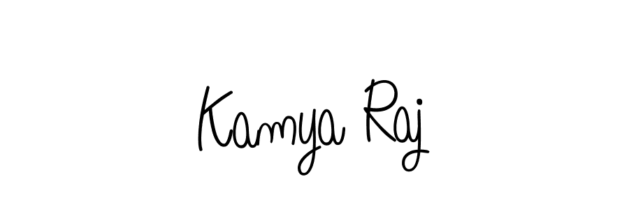 Use a signature maker to create a handwritten signature online. With this signature software, you can design (Angelique-Rose-font-FFP) your own signature for name Kamya Raj. Kamya Raj signature style 5 images and pictures png