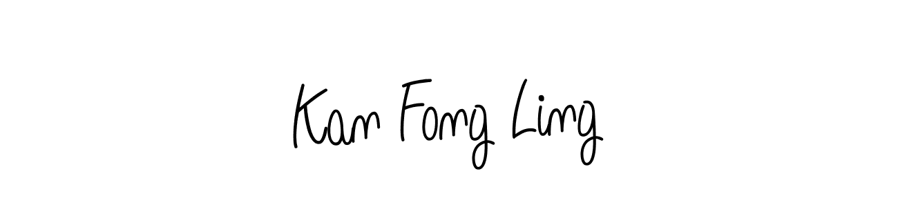 Make a beautiful signature design for name Kan Fong Ling. With this signature (Angelique-Rose-font-FFP) style, you can create a handwritten signature for free. Kan Fong Ling signature style 5 images and pictures png