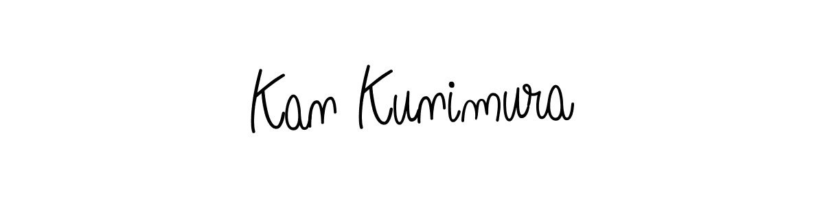 Make a beautiful signature design for name Kan Kunimura. With this signature (Angelique-Rose-font-FFP) style, you can create a handwritten signature for free. Kan Kunimura signature style 5 images and pictures png