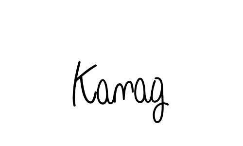 Design your own signature with our free online signature maker. With this signature software, you can create a handwritten (Angelique-Rose-font-FFP) signature for name Kanag. Kanag signature style 5 images and pictures png
