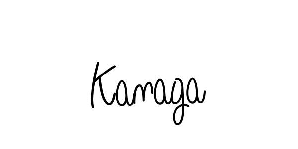 Make a beautiful signature design for name Kanaga. With this signature (Angelique-Rose-font-FFP) style, you can create a handwritten signature for free. Kanaga signature style 5 images and pictures png