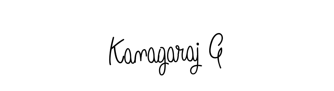 How to make Kanagaraj G name signature. Use Angelique-Rose-font-FFP style for creating short signs online. This is the latest handwritten sign. Kanagaraj G signature style 5 images and pictures png