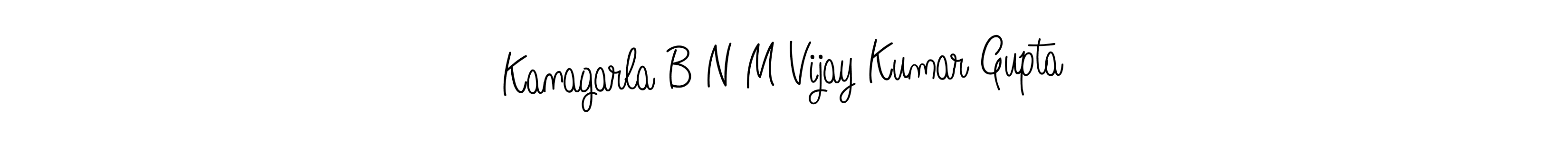 The best way (Angelique-Rose-font-FFP) to make a short signature is to pick only two or three words in your name. The name Kanagarla B N M Vijay Kumar Gupta include a total of six letters. For converting this name. Kanagarla B N M Vijay Kumar Gupta signature style 5 images and pictures png