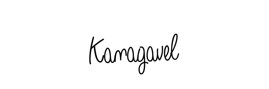 Make a beautiful signature design for name Kanagavel. With this signature (Angelique-Rose-font-FFP) style, you can create a handwritten signature for free. Kanagavel signature style 5 images and pictures png