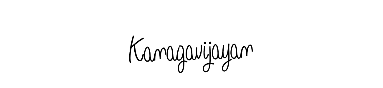 Make a beautiful signature design for name Kanagavijayan. With this signature (Angelique-Rose-font-FFP) style, you can create a handwritten signature for free. Kanagavijayan signature style 5 images and pictures png