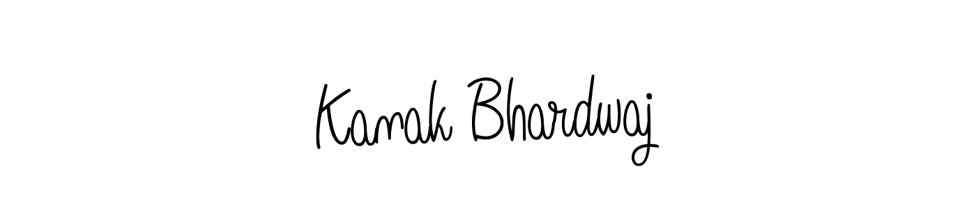 You should practise on your own different ways (Angelique-Rose-font-FFP) to write your name (Kanak Bhardwaj) in signature. don't let someone else do it for you. Kanak Bhardwaj signature style 5 images and pictures png