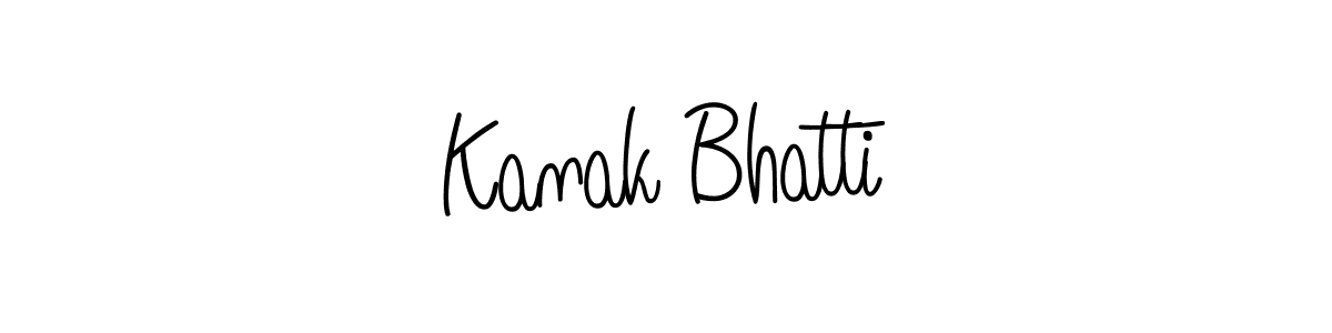 You should practise on your own different ways (Angelique-Rose-font-FFP) to write your name (Kanak Bhatti) in signature. don't let someone else do it for you. Kanak Bhatti signature style 5 images and pictures png