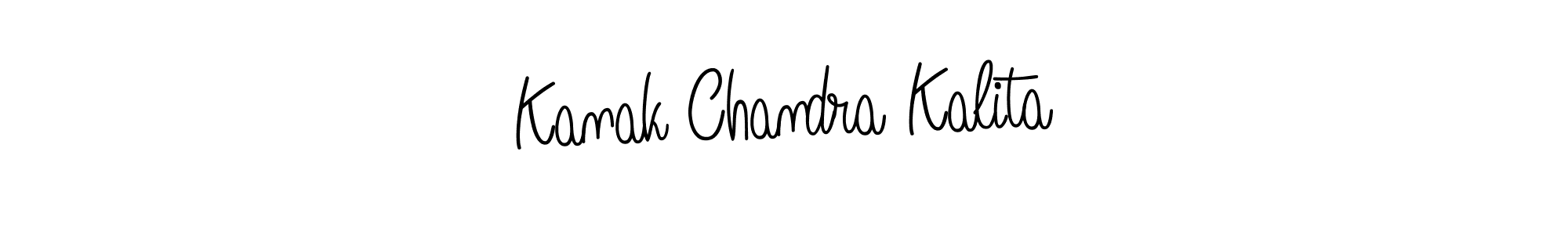 How to make Kanak Chandra Kalita name signature. Use Angelique-Rose-font-FFP style for creating short signs online. This is the latest handwritten sign. Kanak Chandra Kalita signature style 5 images and pictures png