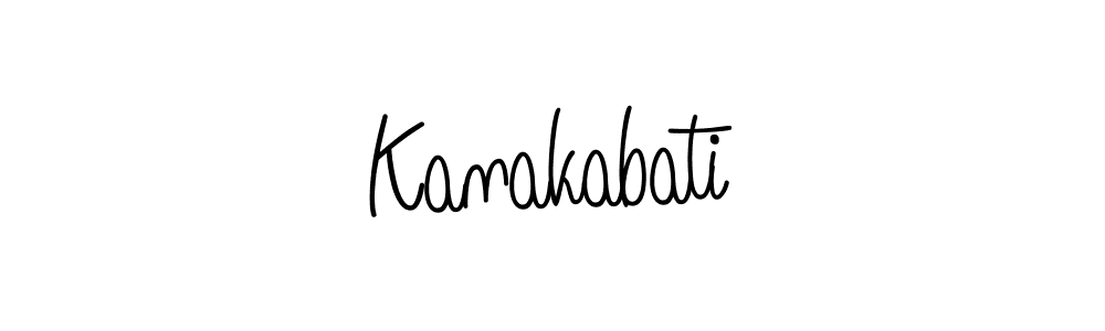 Kanakabati stylish signature style. Best Handwritten Sign (Angelique-Rose-font-FFP) for my name. Handwritten Signature Collection Ideas for my name Kanakabati. Kanakabati signature style 5 images and pictures png