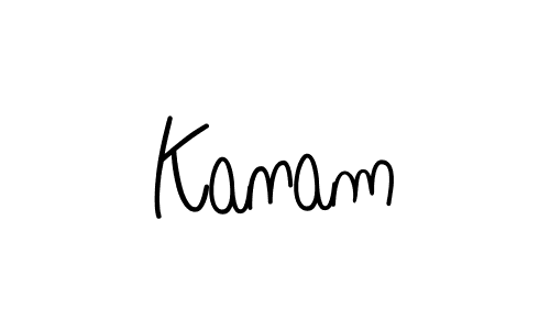 Create a beautiful signature design for name Kanam. With this signature (Angelique-Rose-font-FFP) fonts, you can make a handwritten signature for free. Kanam signature style 5 images and pictures png