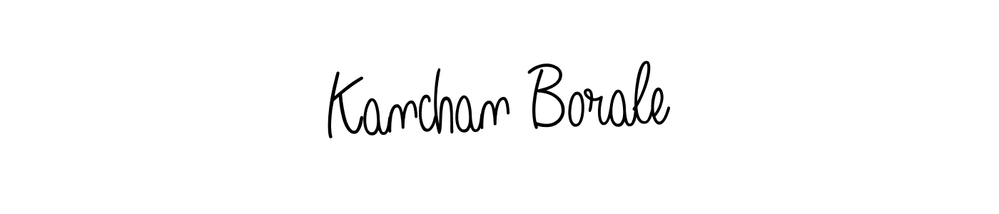 Kanchan Borale stylish signature style. Best Handwritten Sign (Angelique-Rose-font-FFP) for my name. Handwritten Signature Collection Ideas for my name Kanchan Borale. Kanchan Borale signature style 5 images and pictures png