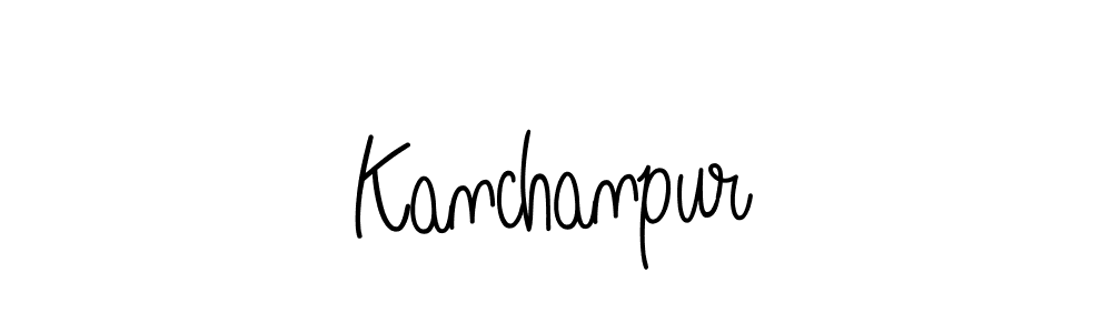 You should practise on your own different ways (Angelique-Rose-font-FFP) to write your name (Kanchanpur) in signature. don't let someone else do it for you. Kanchanpur signature style 5 images and pictures png