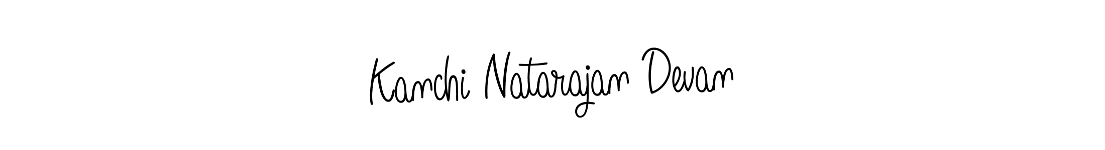 Make a beautiful signature design for name Kanchi Natarajan Devan. With this signature (Angelique-Rose-font-FFP) style, you can create a handwritten signature for free. Kanchi Natarajan Devan signature style 5 images and pictures png