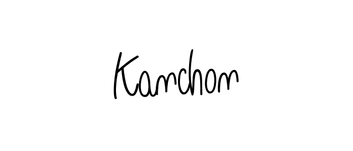 Kanchon stylish signature style. Best Handwritten Sign (Angelique-Rose-font-FFP) for my name. Handwritten Signature Collection Ideas for my name Kanchon. Kanchon signature style 5 images and pictures png