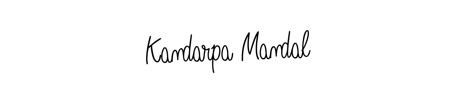 Kandarpa Mandal stylish signature style. Best Handwritten Sign (Angelique-Rose-font-FFP) for my name. Handwritten Signature Collection Ideas for my name Kandarpa Mandal. Kandarpa Mandal signature style 5 images and pictures png