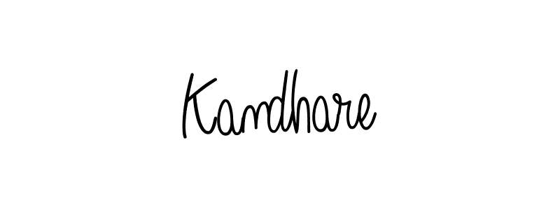Make a beautiful signature design for name Kandhare. With this signature (Angelique-Rose-font-FFP) style, you can create a handwritten signature for free. Kandhare signature style 5 images and pictures png
