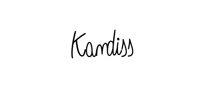 Make a beautiful signature design for name Kandiss. With this signature (Angelique-Rose-font-FFP) style, you can create a handwritten signature for free. Kandiss signature style 5 images and pictures png