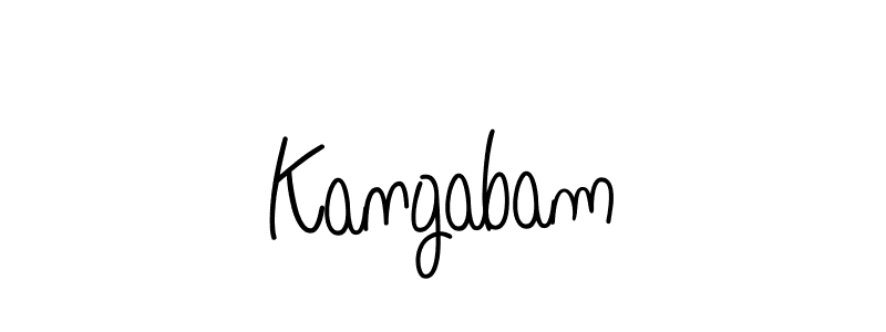 Use a signature maker to create a handwritten signature online. With this signature software, you can design (Angelique-Rose-font-FFP) your own signature for name Kangabam. Kangabam signature style 5 images and pictures png