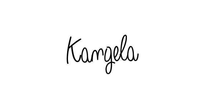 Use a signature maker to create a handwritten signature online. With this signature software, you can design (Angelique-Rose-font-FFP) your own signature for name Kangela. Kangela signature style 5 images and pictures png