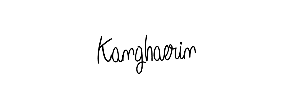 Design your own signature with our free online signature maker. With this signature software, you can create a handwritten (Angelique-Rose-font-FFP) signature for name Kanghaerin. Kanghaerin signature style 5 images and pictures png