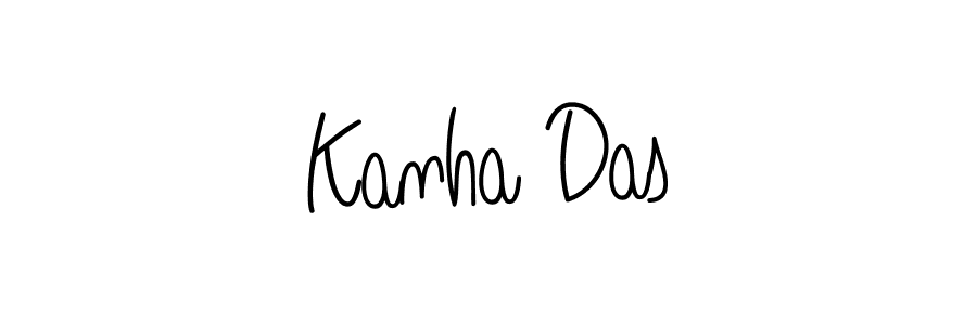 Use a signature maker to create a handwritten signature online. With this signature software, you can design (Angelique-Rose-font-FFP) your own signature for name Kanha Das. Kanha Das signature style 5 images and pictures png