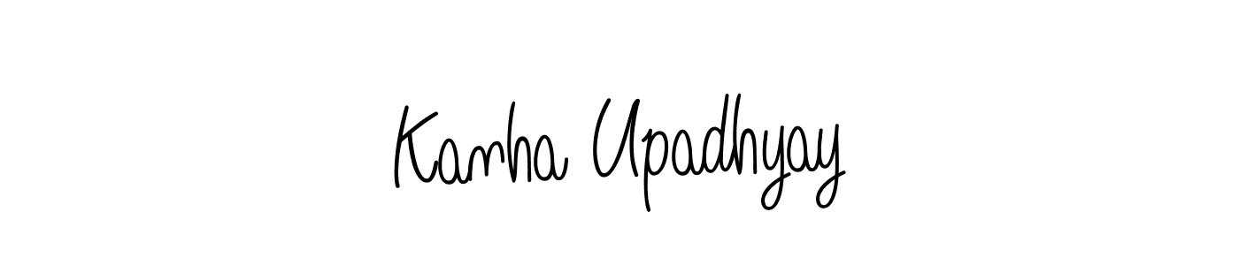 Use a signature maker to create a handwritten signature online. With this signature software, you can design (Angelique-Rose-font-FFP) your own signature for name Kanha Upadhyay. Kanha Upadhyay signature style 5 images and pictures png