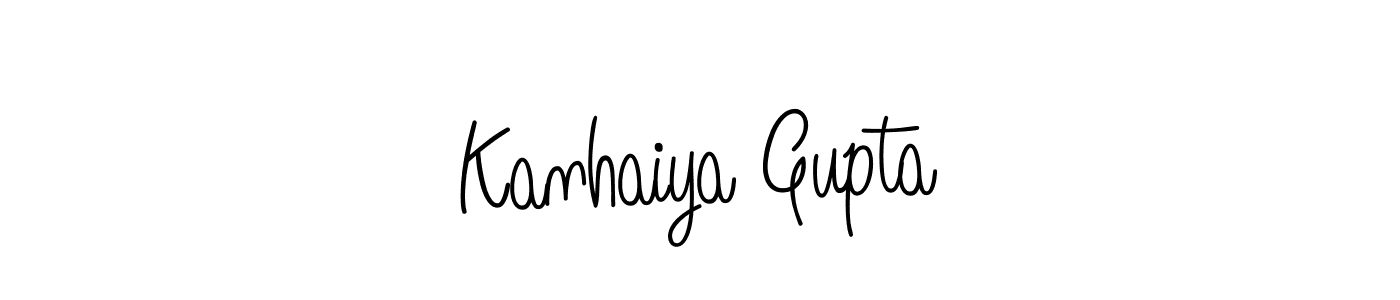How to make Kanhaiya Gupta name signature. Use Angelique-Rose-font-FFP style for creating short signs online. This is the latest handwritten sign. Kanhaiya Gupta signature style 5 images and pictures png
