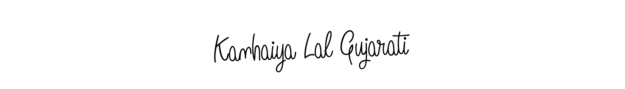 How to make Kanhaiya Lal Gujarati name signature. Use Angelique-Rose-font-FFP style for creating short signs online. This is the latest handwritten sign. Kanhaiya Lal Gujarati signature style 5 images and pictures png