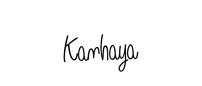 Design your own signature with our free online signature maker. With this signature software, you can create a handwritten (Angelique-Rose-font-FFP) signature for name Kanhaya. Kanhaya signature style 5 images and pictures png