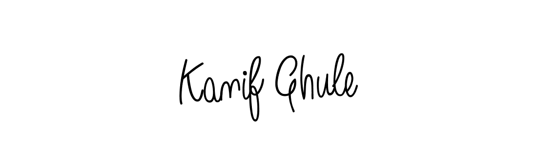 Use a signature maker to create a handwritten signature online. With this signature software, you can design (Angelique-Rose-font-FFP) your own signature for name Kanif Ghule. Kanif Ghule signature style 5 images and pictures png