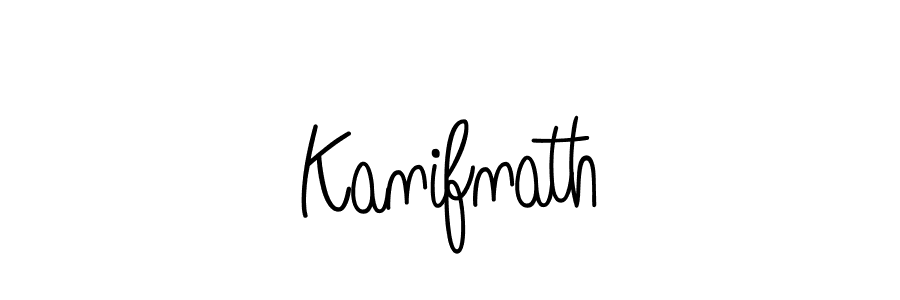 Use a signature maker to create a handwritten signature online. With this signature software, you can design (Angelique-Rose-font-FFP) your own signature for name Kanifnath. Kanifnath signature style 5 images and pictures png