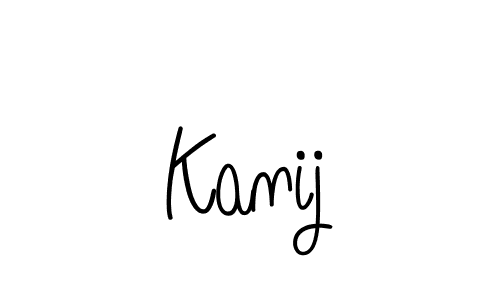 Make a beautiful signature design for name Kanij. With this signature (Angelique-Rose-font-FFP) style, you can create a handwritten signature for free. Kanij signature style 5 images and pictures png