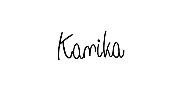 Make a beautiful signature design for name Kanika. With this signature (Angelique-Rose-font-FFP) style, you can create a handwritten signature for free. Kanika signature style 5 images and pictures png