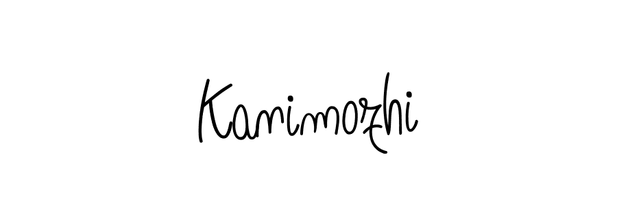 How to make Kanimozhi name signature. Use Angelique-Rose-font-FFP style for creating short signs online. This is the latest handwritten sign. Kanimozhi signature style 5 images and pictures png