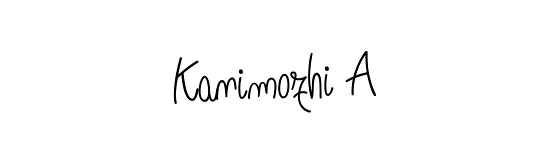 How to make Kanimozhi A signature? Angelique-Rose-font-FFP is a professional autograph style. Create handwritten signature for Kanimozhi A name. Kanimozhi A signature style 5 images and pictures png