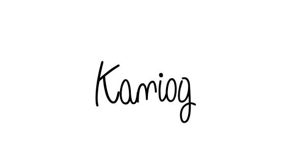 Make a beautiful signature design for name Kaniog. With this signature (Angelique-Rose-font-FFP) style, you can create a handwritten signature for free. Kaniog signature style 5 images and pictures png