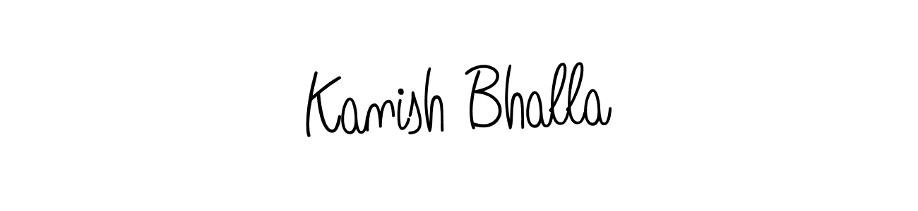 Make a beautiful signature design for name Kanish Bhalla. With this signature (Angelique-Rose-font-FFP) style, you can create a handwritten signature for free. Kanish Bhalla signature style 5 images and pictures png