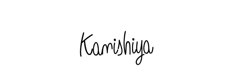 Use a signature maker to create a handwritten signature online. With this signature software, you can design (Angelique-Rose-font-FFP) your own signature for name Kanishiya. Kanishiya signature style 5 images and pictures png